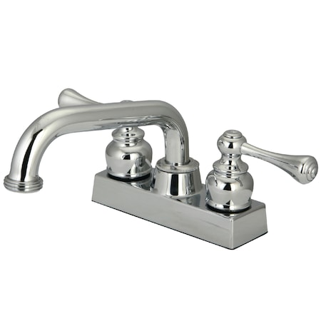 Kingston Brass 4 in Centerset2-HandleLaundry Faucet, Chrome KB2471BL